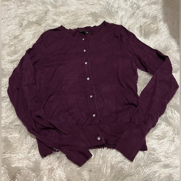Express Jewel Buttoned Cardigan - Picture 1 of 8